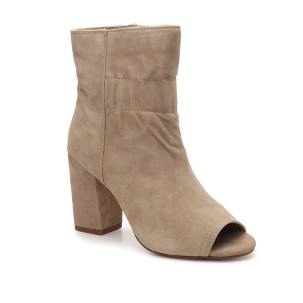 Splendid Rayna suede peep-toe ankle booties